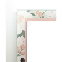 パラデック ミラー 3WAY ウォールミラー スタンドミラー 卓上 ハンドミラー 手鏡 花柄 鏡 かがみ 壁掛け 角型 長方形 ピンク（直送品）
