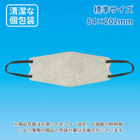 3D立体型マスク 5枚入 標準 グレージュ/黒 3袋セット カラフル JBD-AS 1セット（3袋） エスパック（直送品）