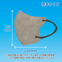 立体フェイスラインマスク 7枚入 標準 ダークグレー×黒 3袋セット RF-GB-AS 1セット（3袋） エスパック（直送品）