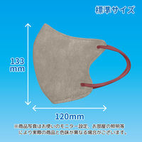 立体フェイスラインマスク 7枚入 標準 ダークグレー×ダークローズ 3袋セット RF-GR-AS 1セット（3袋） エスパック（直送品）