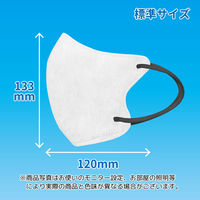 立体フェイスラインマスク 7枚入 標準 白×黒 3袋セット RF-HB-AS 1セット（3袋） エスパック（直送品）