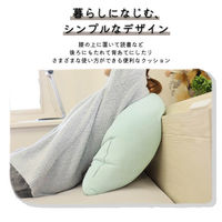 スマホ＆読書クッション BL　ブルーx8　スマホ 読書 クッション 腕 肩 腰 首 楽 椅子 腰当て デスク 血色 ニュアンス カラー（直送品）