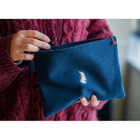 TTC 布のポーチ 白ネコ柄 547648 1個