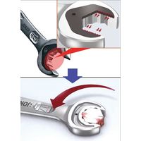 エスコ 11/16” コンビネーションレンチ(ラチェット式) EA614WA-107 1本（直送品）