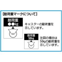 エスコ 75mm キャスター(自在金具付・低床重荷重) EA986PP-101 1個（直送品）