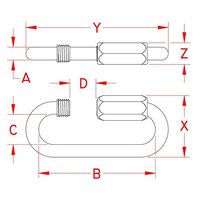 エスコ 77x 9.5mm クイックリング(ロング/ステンレス製) EA638FK-106 1セット(5個)（直送品）