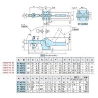 エスコ 100kg トグルクランプ EA639YB-22 1セット(3個)（直送品）