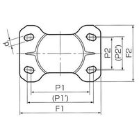 エスコ 100mm キャスター(固定金具) EA986PP-33 1セット(2個)（直送品）