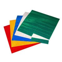 エスコ 25x100mm ハイレベル反射シート(16ピース/赤 EA983GR-53 1セット(4枚:1枚×4パック)（直送品）