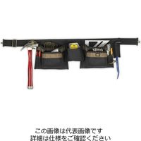 エスコ [12ポケット] ダブルツールポーチ(ベルト付) EA925CA-18 1個（直送品）