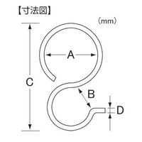 エスコ 32mm パイプSカン(鉄ユニクロ/3個) EA638DS-45A 1セット(90個:3個×30袋)（直送品）
