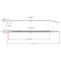エスコ 142x 3.2mm 結束バンド(100本) EA475-140 1セット(2000本:100本×20袋)（直送品）