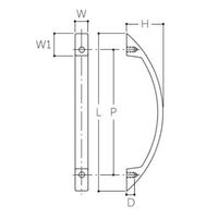 エスコ 123mm アーチェリーハンドル(サテンシルバー) EA951HA-71 1セット(10個)（直送品）