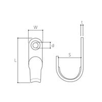 エスコ 9x22mm フック(ステンレス製) EA951DB-41 1セット(40個)（直送品）