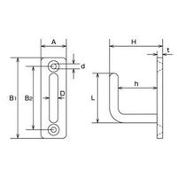 エスコ 27.5x 45mm アイフック(ステンレス製) EA951DC-43 1セット(10個)（直送品）