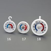 エスコ φ52mm 冷蔵庫用温度計 EA728GJ-17 1セット(15個)（直送品）