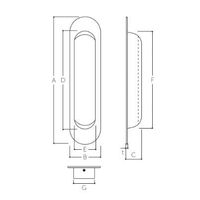 エスコ 90x26.5mm 引戸取手(ステンレス製/ヘアライン) EA951C-11 1セット(30個)（直送品）