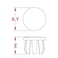 エスコ 25mm フラットパイプエンドキャップ(ステンレス製) EA951EV-47 1セット(15個)（直送品）
