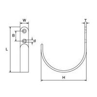 エスコ 40x 52mm フック(ステンレス製) EA951DE-104 1セット(10個)（直送品）