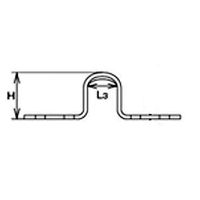 エスコ 42.0mm アイストラップ(ステンレス製) EA638G-35 1セット(30個)（直送品）