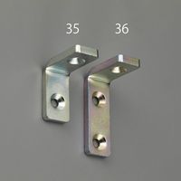 エスコ 40角用 L型ブラケット(2つ穴) EA976CB-36 1セット(15個)（直送品）