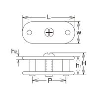 エスコ 2ー2.5mm ミニチェーンジョイント(ステンレス製) EA980S-50 1セット(15個)（直送品）