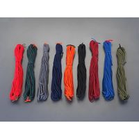 エスコ 2.5mmx 20m ひも・江戸打(ナイロン製・緑) EA628PS-2 1セット(10巻)（直送品）