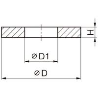 エスコ M18 平ワッシャー EA637GP-18 1セット(20個)（直送品）