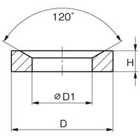 エスコ M16 皿ワッシャー EA637GS-16 1セット(15個)（直送品）