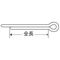 エスコ 3.0x25mm 割ピン(ステンレス製/7本) EA949PE-303 1セット(105本:7本×15パック)（直送品）