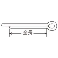 エスコ 1.6x35mm 割ピン(ステンレス製/10本) EA949PE-166 1セット(150本:10本×15パック)（直送品）