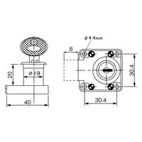 エスコ 40x40mm スライドロック EA983TP-20 1セット(5個)（直送品）