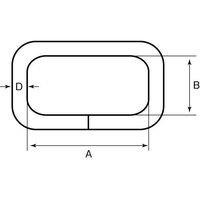 エスコ 25x47x6mm 四角リング(ステンレス製) EA638JD-26 1セット(10個)（直送品）