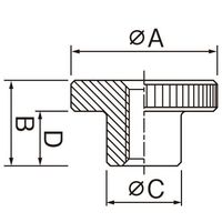 エスコ M6x24mm [クロームメッキ]丸ナット EA948BW-204 1セット(15個)（直送品）