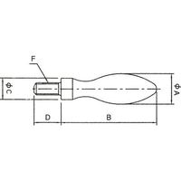 エスコ M5 x 40mm [クロームメッキ]ハンドル EA948CE-22 1セット(15個)（直送品）