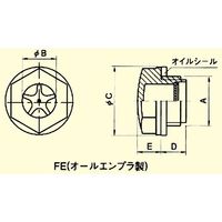 エスコ G 3/8” オイルウィンドウ(スター型) EA949CX-42 1セット(15個)（直送品）