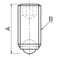 エスコ M12x 32 mm [球]ボールスクリュー EA948DJ-127 1セット(15個)（直送品）