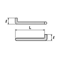 エスコ 2.0x 56mm [Hexagon]キーレンチ(ショートヘッド/変角) EA573AV-2 1セット(10本)（直送品）