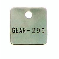 エスコ 32x32mm タグブランク(ステンレス 角/10枚) EA591HC-22 1セット(100枚:10枚×10パック)（直送品）
