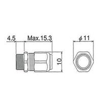 エスコ 4.5ー 6.0mm/M8 ケーブルクランプ(防水型/1個) EA948HE-108 1セット(5個)（直送品）