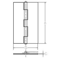 エスコ 32x 22 mm 薄口溶接丁番(ステンレス製/2個) EA951CN-402 1セット(40個:2個×20組)（直送品）