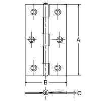 エスコ 89x 56mm カラー丁番(スチール製/2個) EA951CJ-204 1セット(20個:2個×10組)（直送品）
