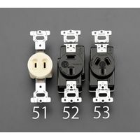 エスコ 125V/15A 埋込コンセント(2P) EA940BZ-51 1セット(20個)（直送品）