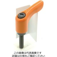 エスコ M5x20mm 雄ねじミニクランプレバー(オレンジ) EA948CB-512 1セット(5個)（直送品）