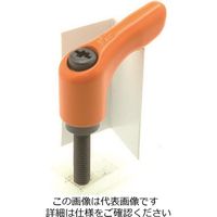 エスコ M5x25mm 雄ねじミニクランプレバー(オレンジ) EA948CB-513 1セット(5個)（直送品）