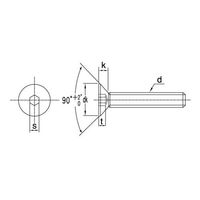 エスコ M 5x20mm六角穴付皿ボルト(ステンレス/黒色/4本) EA949MT-520 1セット(80本:4本×20セット)（直送品）
