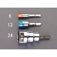 エスコ 14mm 電ドルソケット(ショート) EA612BF-14 1セット(10本)（直送品）