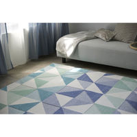 スミノエ HOMERUG リサイクルポリエステル アレルブロック ラグ シーン 1900×2400mm ブルー 1枚（直送品）