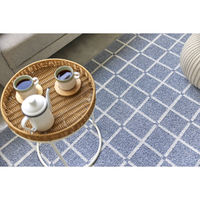 スミノエ 洗える ラグ オセロ 130×185cm ブルー 4549781290751 1枚