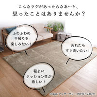 トシシミズ ナチュラルポスチュアー 新EXマイクロ2層ウレタン ラグ MS-305 1300×1900mm ラベンダーアッシュ 1枚（直送品）